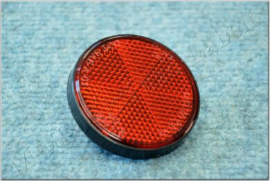 Rear reflector round w/ bolt - red / black, 59mm (UNI)  (010966)