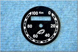 Dial, Speedometer 100km ( ČZ B,T,C ) VDO / km / D=57mm