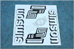 Stickers sheet SIMSON S51 ENDURO - black-white ( Simson S51 )