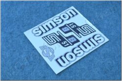 nálepky SIMSON S51 B arch - bílo/šedá ( Simson S51 ) orig.vzor
