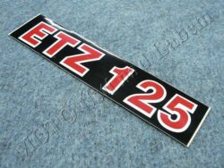 Sticker ETZ 125, Cover case - back-white-red ( MZ ) no orig.