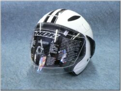 Jet Helmet N180 - white/black line ( NOX )
