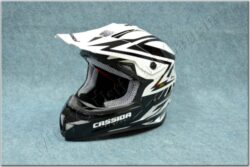 Motocross Helmet Cross Cup - white pearl / black ( Cassida )