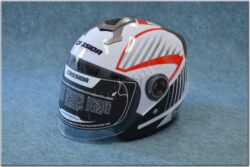 Jet Helmet Magnum - black/white/red ( CASSIDA )