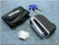 Brake disc lock w/ alarm - black/chrome ( OXFORD )