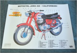 Poster - Motorcycle Jawa 350 Californian